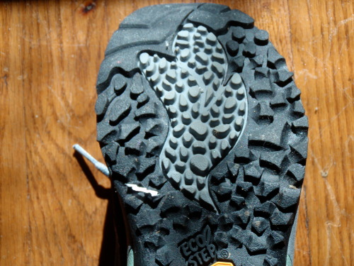 Close up of the tread detail